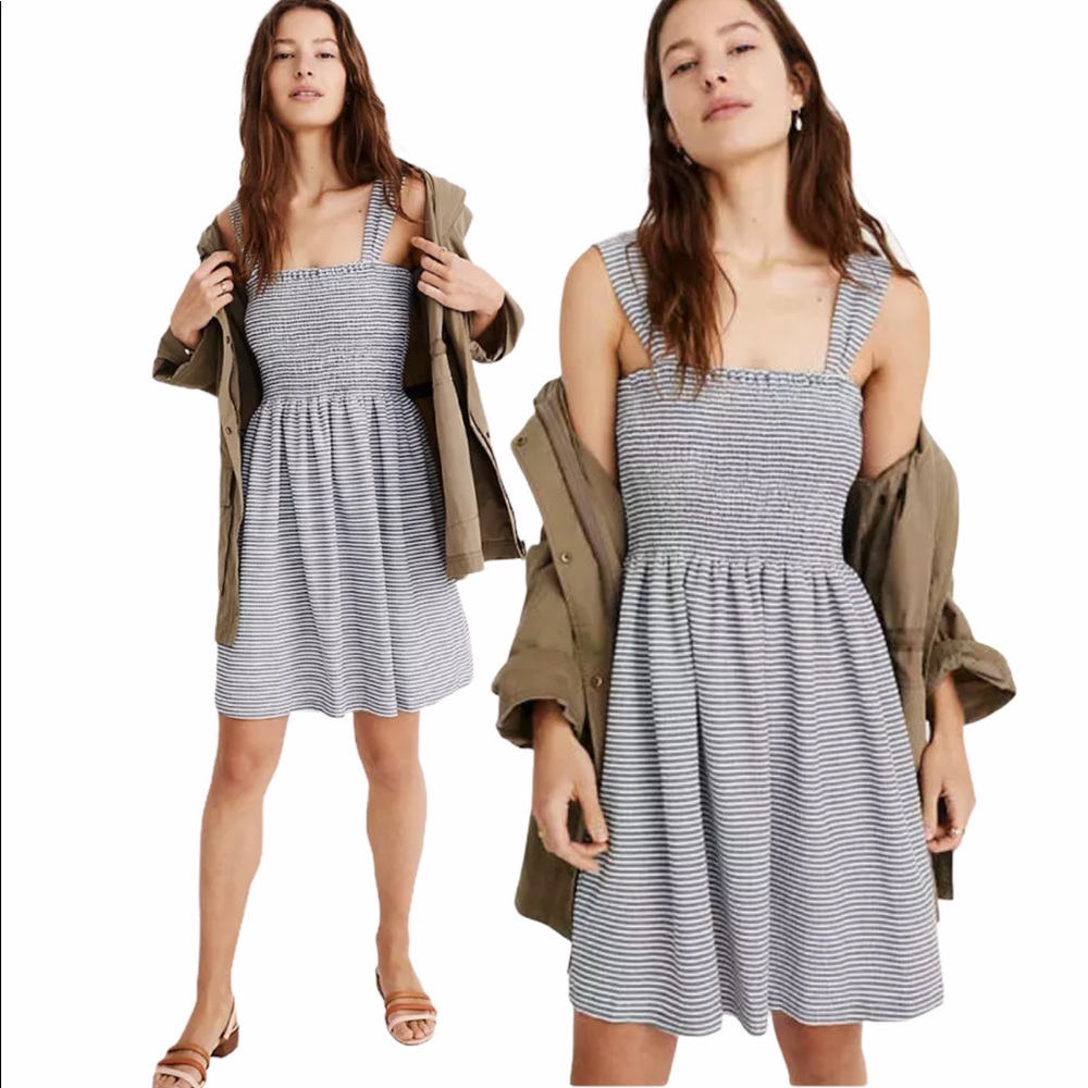 NWT Madewell Texture & Thread Smocked Dress Size XXS